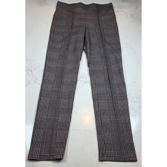 Forever 21 Pants - Forever 21 Glen Plaid High Waisted Pull On Pants Red Black White Large